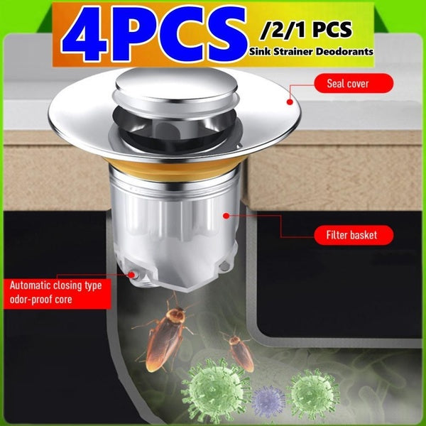 Déodorant Couvercle de vidange de sol Égout Universel Évier Crépine Filtre Pop Up Lavabo Bouchon De Vidange Salle De Bains Évier Vidange Attrape-Chev