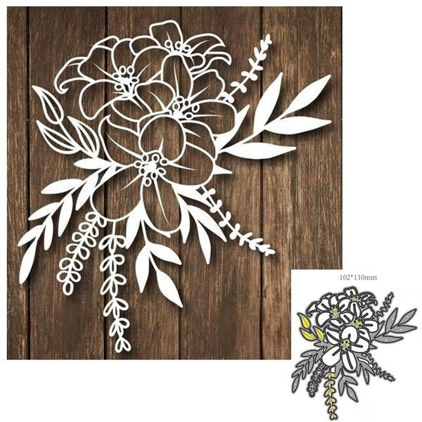 New Flower Decoration Metal Cutting Dies Stencil DIY Scrapbooking Album Paper Card Embossing Craft Decor
