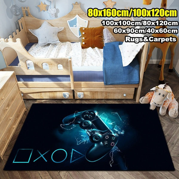Gamer-Popular Cushion Art In Europe and America 3D Pattern Printing Carpet Hall Bedroom Cold Pressing Fashionable Carpet Bath Mat Door Mat Kids Play