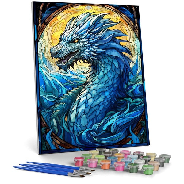 （Dragon）FIYO Diy Oil Paint by Numbers Kits for Adults and Kids Beginner on Canvas Fashion Oil Painting Wall Art for Gift( No Frame )