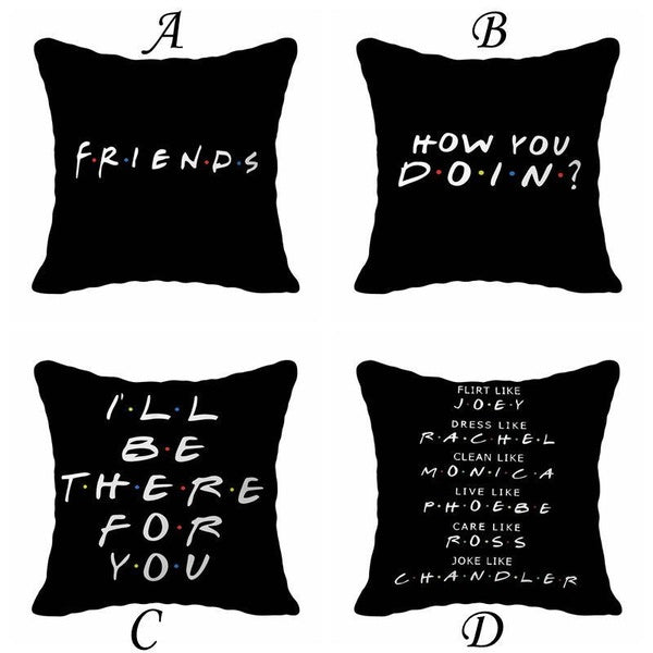 Classic American Drama Friends Throw Pillow Case Sofa Cushion Cover Home Decoration Creative Gifts