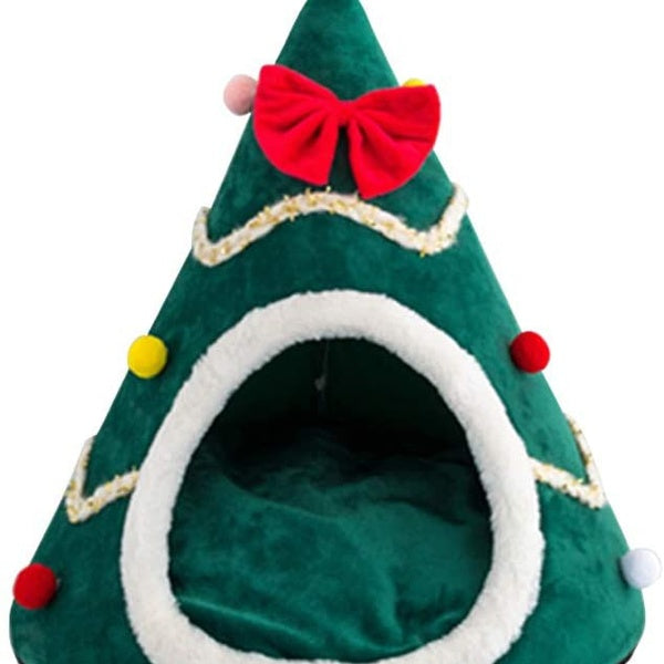 Cat Bed House, Cat Tent Bed Comfortable Triangle Cat Igloo Bed Pet Tent House for Kittens Cats Dogs Cave Nest