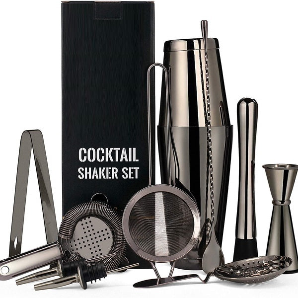 11-Piece Boston Cocktail Drink Shaker Set Made From 304 Stainless Steel Bar Tools Bartender Kit