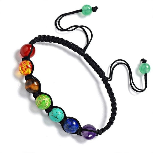 7 Chakra Bracelet Healing Balance Bead Bracelet Adjustable Yoga Bracelet Life Energy Bracelet