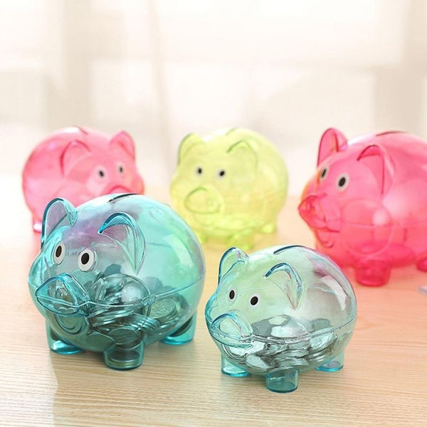 1PC belle tirelire cochon Transparent tirelire tirelire tirelire cadeaux pour enfant OK 0316