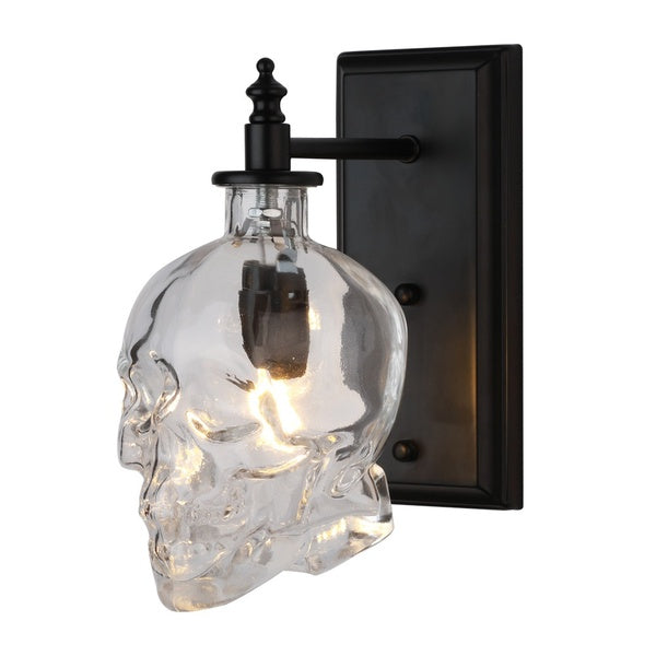 Vintage industrial wind wall lamp personality creative skull glass lamp wine bottle wall lamp bar wall lamp