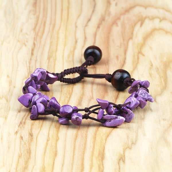 Irregular Natural Stone Beads Bracelet Summer 10 Colors Gravel Chips Women Bracelets Anklets Boho Wristband Jewelry Girl Gifts