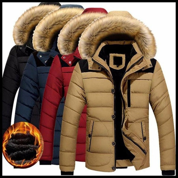 Fashion Men Winter Warm Jacket New Parka Coat with Removable Hoodie