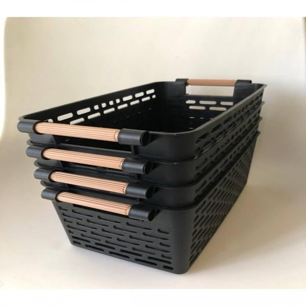 4 Pieces Refrigerator Organizer, Vegetables Fruits And Basket, Organizer For Kitchen And Bathroom Under Counter