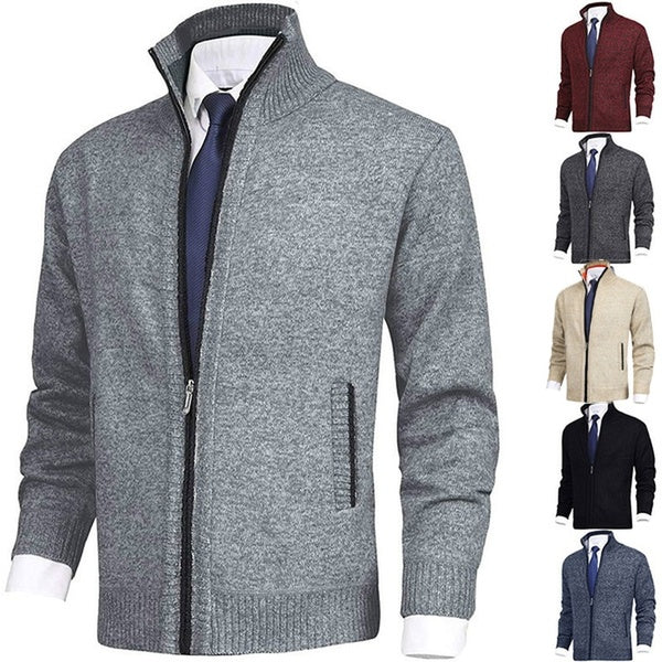 Hot Sale New Men Sweaters Long Sleeve Casual Cardigan Thick Sweater Knitting Sweater Outerwear Coat