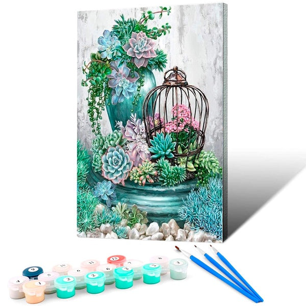 FIYO Diy Paint by Numbers Kits for Adults and Kids Beginner on Canvas Fashion Oil Painting Wall Art for Gift( No Frame )