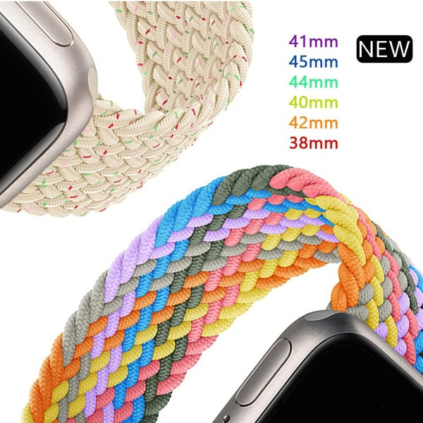 LEIXIUER Elastic Nylon Band for Smart Watch Ultra - Ultra 2 49mm 8 9 7 41mm 45mm 44mm 40mm 38mm 42mm for SmartWatch Series 6 SE 3 4 5 2 1, Soft Brea