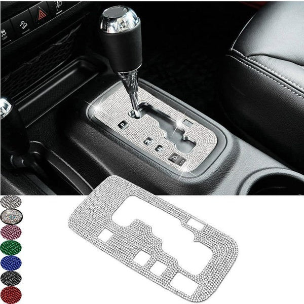 7 Colors Bling Bling Car Sticker Central Control Gear Shift Panel Trim Cover Decals Car Interior Accessories