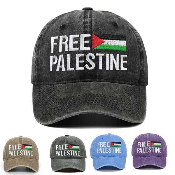 Peaked Cap with Letter Embroidery "Free Palestine" Peaked Cap Summer Baseball Cap Palestinian Retro Sun Protection Hat