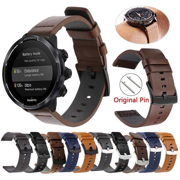 Bracelet d'origine pour suunto 9 7 Bracelet en cuir 24mm Bracelet de montre suunto 9 7 D5 spartiate poignet Hr montre intelligente Bracelet Correa