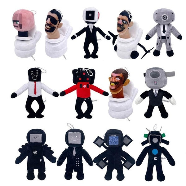 Funny Skibidi Toilet Plush Toy Cartoon Dolls Speakerman Anime Game Figure Plush Stuffed Soft Toy Christmas Birthday Gift For Kids