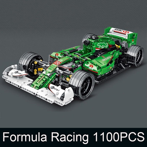 2021 New 1100Pcs Formula Racing Super Car Model Building Block Brick Educational Assembly Toy Children Gift
