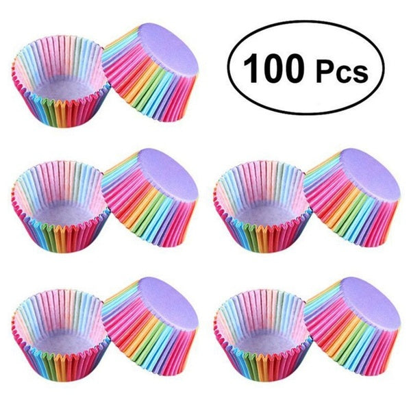 100Pcs-pack Cake Muffin Cupcake Paper Cups Cake box Cupcake Liner Kitchen Baking Accessories Cake Mold Small Muffin Boxes WC 012