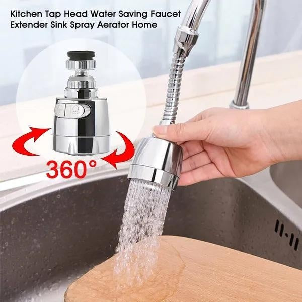 Rotating Sink Faucet Extended Bubbler Tap Aerator Water Saving Faucet Filter Tap Aerator Filter Tap Spray Adjuster Nozzle Head for Bathroom Kitchen