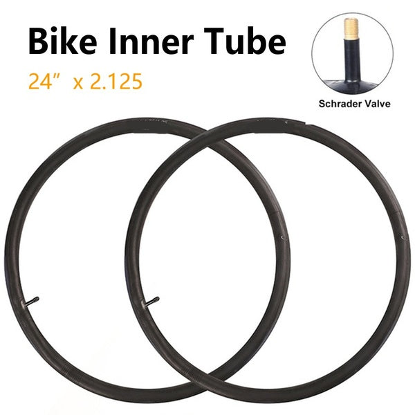 24 pouces 2.125 tube de pneu de vélo 34mm Schrader Valve vélo en caoutchouc intérieur pneu résistant aux épines chambre à air de vélo