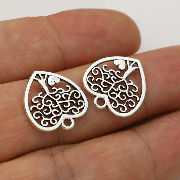 Tree of Life Heart Pendant Jewelry Accessories Making Bracelet DIY Pendant Matron Inn