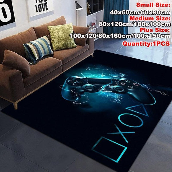 3D Game Console Living Room Bedroom Non-slip Carpet Kitchen Bathroom Stair Entrance Non-slip Floor Mat Door Mat 7 Sizes 40*60cm-60*90cm-80*120cm-100*