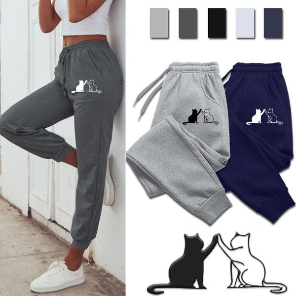 Women Casual Fitness Jogging Pants Autumn Winter Lounge Bottoms Trending High Waisted Sweatpants for Women High Quality Loose Cotton Long Pants Worko