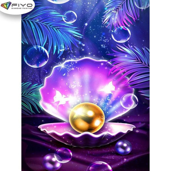 FIYO Pearl Diamond Painting Kits For Adults DIY 5D Diamond Mosaic Diamond Painting Home and Kitchen Fashion Canvas Pictures Wall Decoration Gifts Art