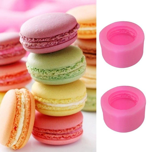 3D Macaron Shape DIY Soap Grade Silicone Chocolate Mold Fondant Candy Soap Polymer Clay Crafting Mould Decorating Baking Tool