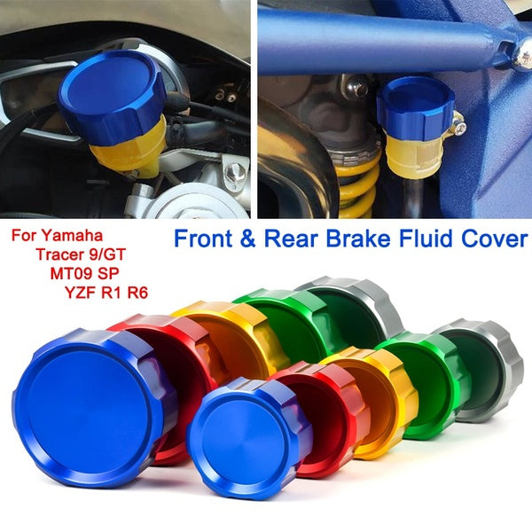 For Yamaha TRACER 9 GT TRACER 9GT MT09 MT-09 SP 2021 YZF R1 YZF R6 Accessories Motorcycle Rear & Front Brake Fluid Reservoir Cap Cylinder Cover Alumi