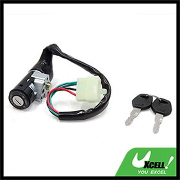 Motorcycle Scooter Security 5 Wires Ignition Switch Lock w 2 Keys Set for GY6 125