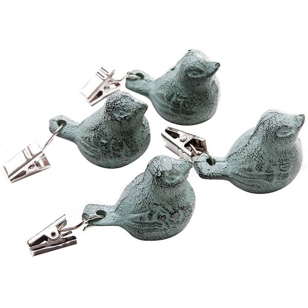 4pcs-set Tablecloth Clip Heavy Duty Bird Cast Iron Tablecloth Weights Non-Slip Table Cloth Bracket Outdoor Party Picnic Table Cover Holder