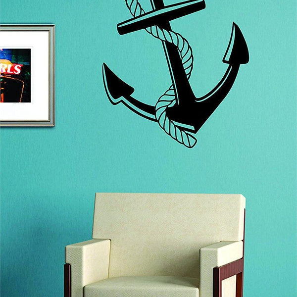 Anchor with Rope Decal Sticker Wall Vinyl Art Decor Ocean Boat