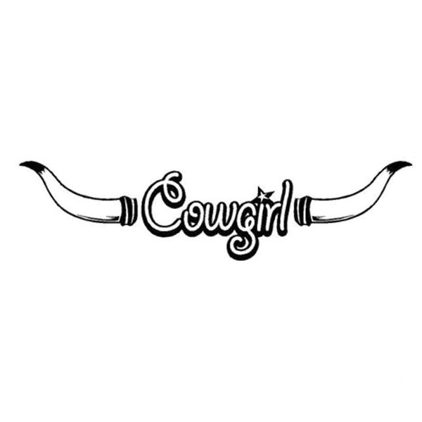 17.5X4.4CM COWGIRL HORNS BULL RIDE COUNTRY FARM HORSE Funny Vinyl Decal Car Sticker Car-styling S8-0852