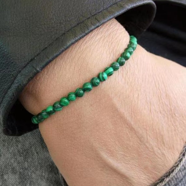 1pc hommes Bracelet hommes bijoux Yoga Bracelet hommes Bracelet perlé perle Malashite Bracelet hommes perle Malashite 6mm