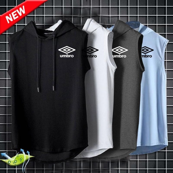 Personality Hooded Men's Sleeveless T Shirts, Tank Tops, Vests for Men, Fitness Tops, Summer T-shirts, Cool T Shirts, Muscle Workout Gym Bodybuilding