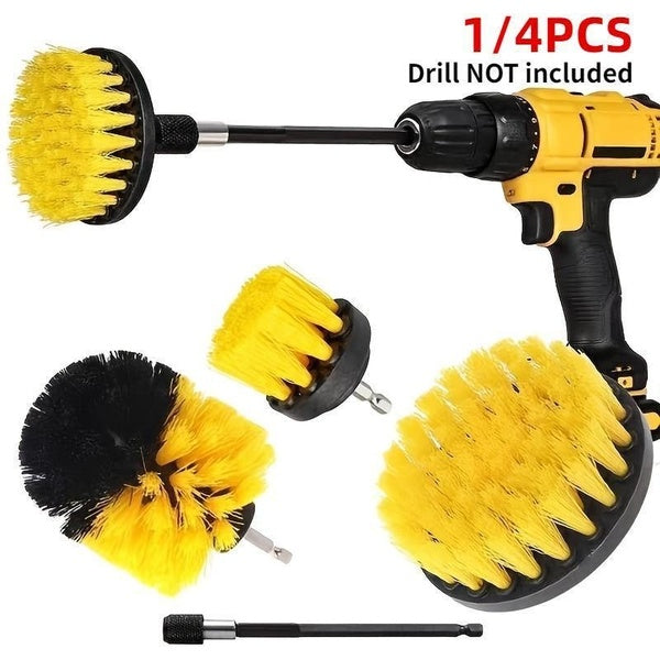 1-4 Pcs Power Scrubber Brush Drill Brush Clean for Bathroom Surfaces Tub Shower Tile Grout Cordless Power Scrub Cleaning Kit