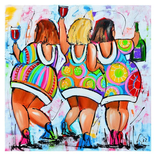 DIY 5D Fat Ladies Drinking Diamond Painting Full Drill avec Number Kits Maison et Cuisine Mode Cristal Strass Point De Croix Broderie Peintures Toile