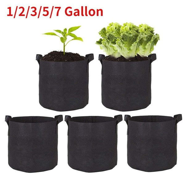 1-2-3-5-7 Gallon Grow Bags Felt Grow Bag Gardening Fabric Grow Pot Vegetable Growing Planter Garden Flower Planting Pots-70