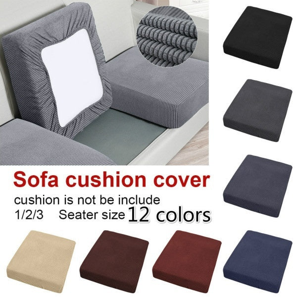 High Quality 12 Color 1-2-3 Seater Sofa Cushion Set Elastic Jacquard Polyester Spandex Sofa Seat Cover Solid Color Double Sofa Chair Cushion Sofa Cov