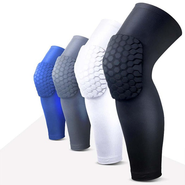 1PC basket-ball genouillères protecteur manchon de Compression nid d'abeille mousse orthèse genouillère Fitness équipement volley-ball soutien