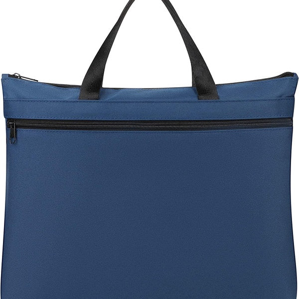 A4 File Folder Document Bag, Portable Canvas Handbag Document Organiser Bag Document Folders Briefcase Messenger Bag File Storage Bag with Handle for