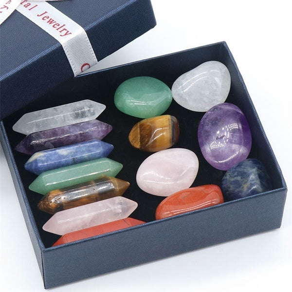 Yoga Life Chakra Irregular Reiki Healing Crystals Stone Polished Natural Tumbled Stones 7-14pcs