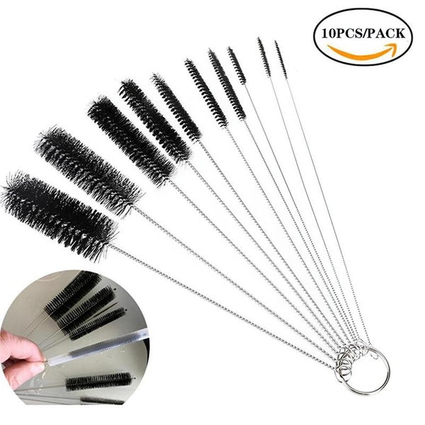 Ensemble de brosses en Nylon, Tube de bouteille, paille de tatouage, lavage ménager, nettoyage, bande de cuisine, Kit de brosses métalliques, 1-2 paq