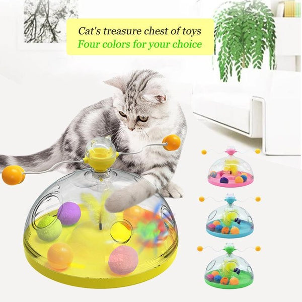 Cat Toys Multifunctional Pet Educational Toys Owners Interactive with Light Ball Accessories Set Box