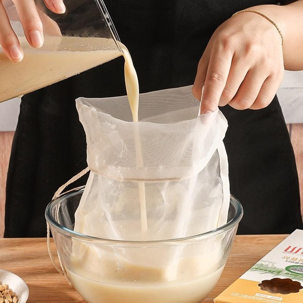 100-200-300-500 Mesh Food Strainer Bags for Straining Almond Milk Soy Milk Yogurt Fruit Juice Wine Strainers Filter Nut Milk Bags Filter