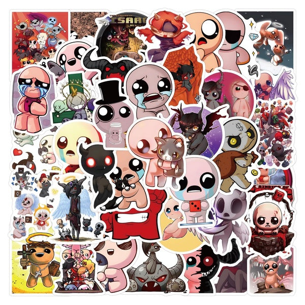 10-50pcs Cartoon The Binding of Isaac Stickers isaac gaffiti Stickers for DIY Luggage Laptop Skateboard Bicycle Stickers
