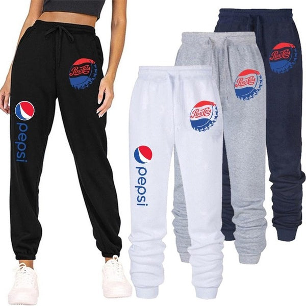 2022 Women Pepsi Printed Athletic Pants Joggers Casual Cotton Long Pants New Sports Trousers Fitness Pants S-4XL