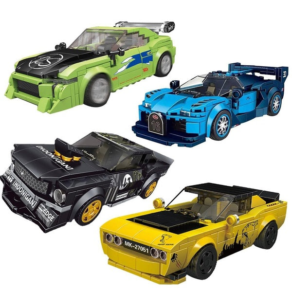 Car Series Building Blocks Model Sets Sports Racing Speed Champion DIY Educational Bricks Toys Boys Kids Adult Christmas Gifts
