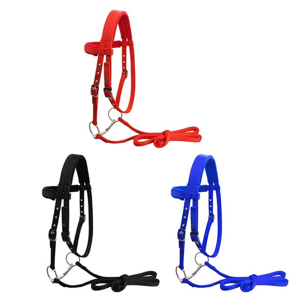 Horse Bridle Horse Rein Headstall Thickened Halter Equestrian Accessories Removable Snaffle Nylon Webbing Horse Riding Equipment